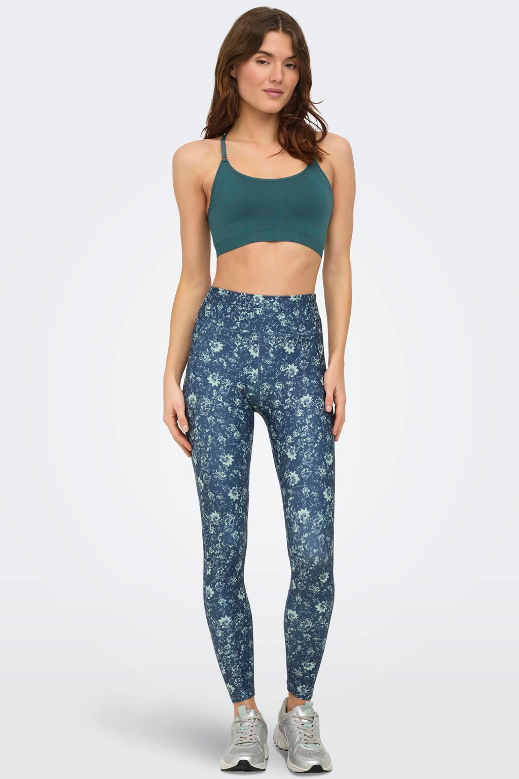 dames ONLY PLAY sportlegging sportlegging sportbroek Onpjam-2-Mie Life Hw Pck Aop Tights van polyester met slim fit en regular waist
