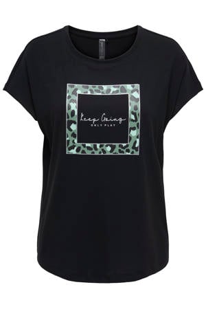 sport T-shirt ONPAUB zwart