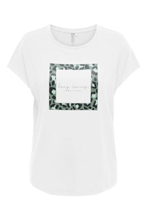 sport T-shirt ONPAUB wit