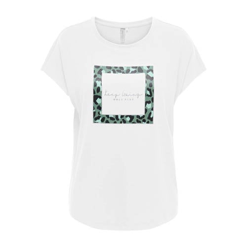 ONLY PLAY sport T-shirt ONPAUB wit afbeelding