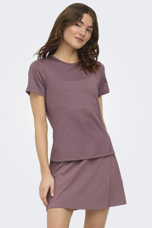sport T-shirt ONPEVA roodbruin