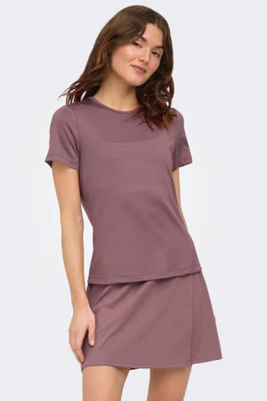 sport T-shirt ONPEVA roodbruin
