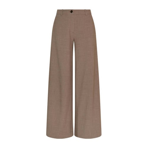 MSCH Copenhagen wide leg high waist pantalon bruin afbeelding