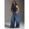 MSCH Copenhagen Alena Pants high waist wide leg jeans medium blue denim