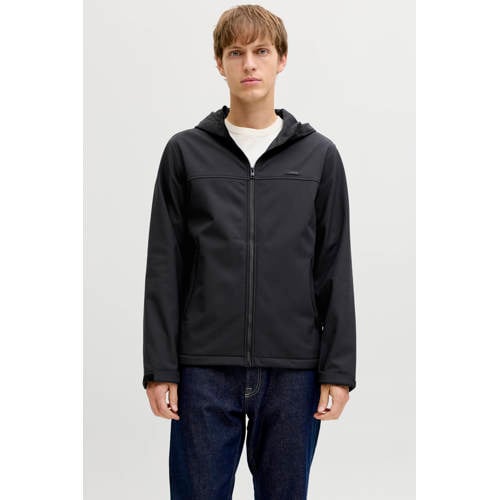 JJ REBEL softshell jas gebreid zwart afbeelding