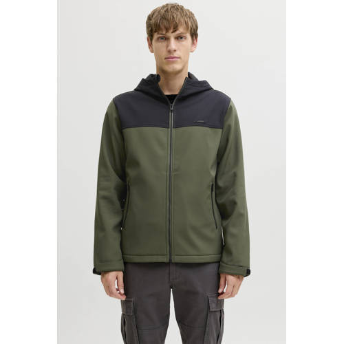 JJ REBEL softshell jas gebreid groen afbeelding