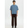 Selected oversized T-shirt gebreid lichtblauw