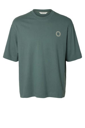oversized T-shirt gebreid groen