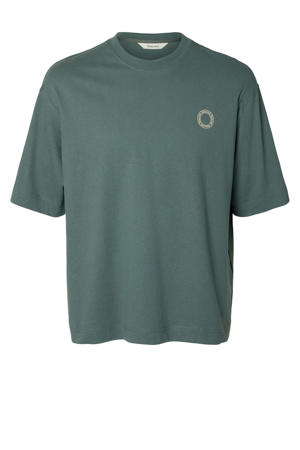 oversized T-shirt gebreid groen