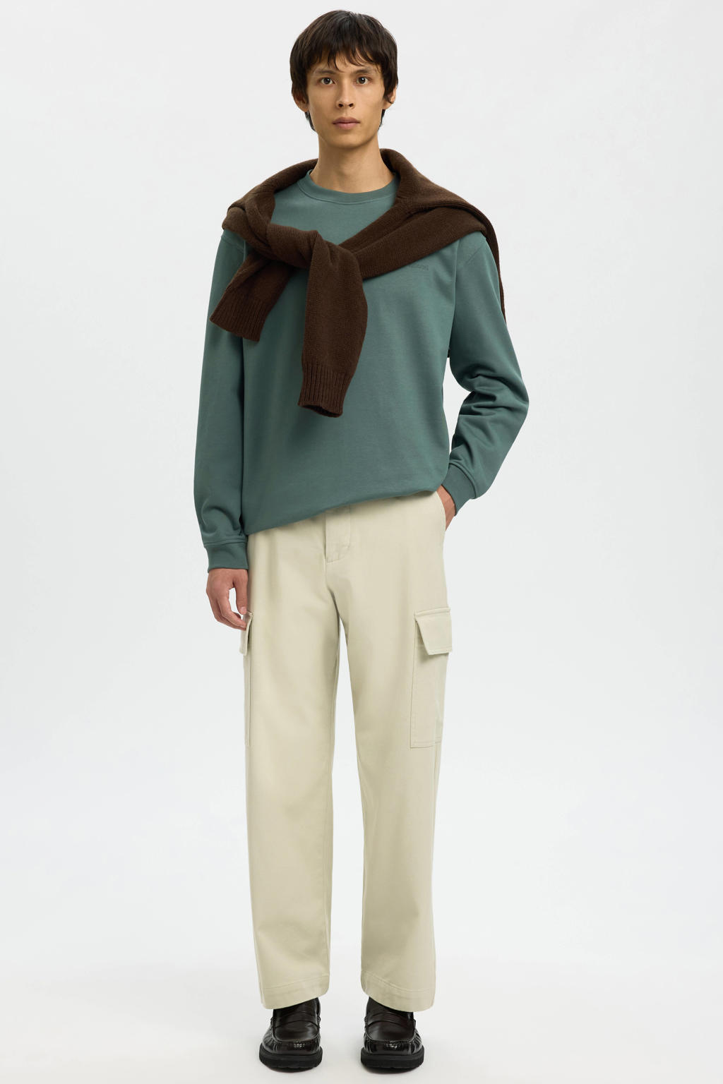 Selected sweater groen