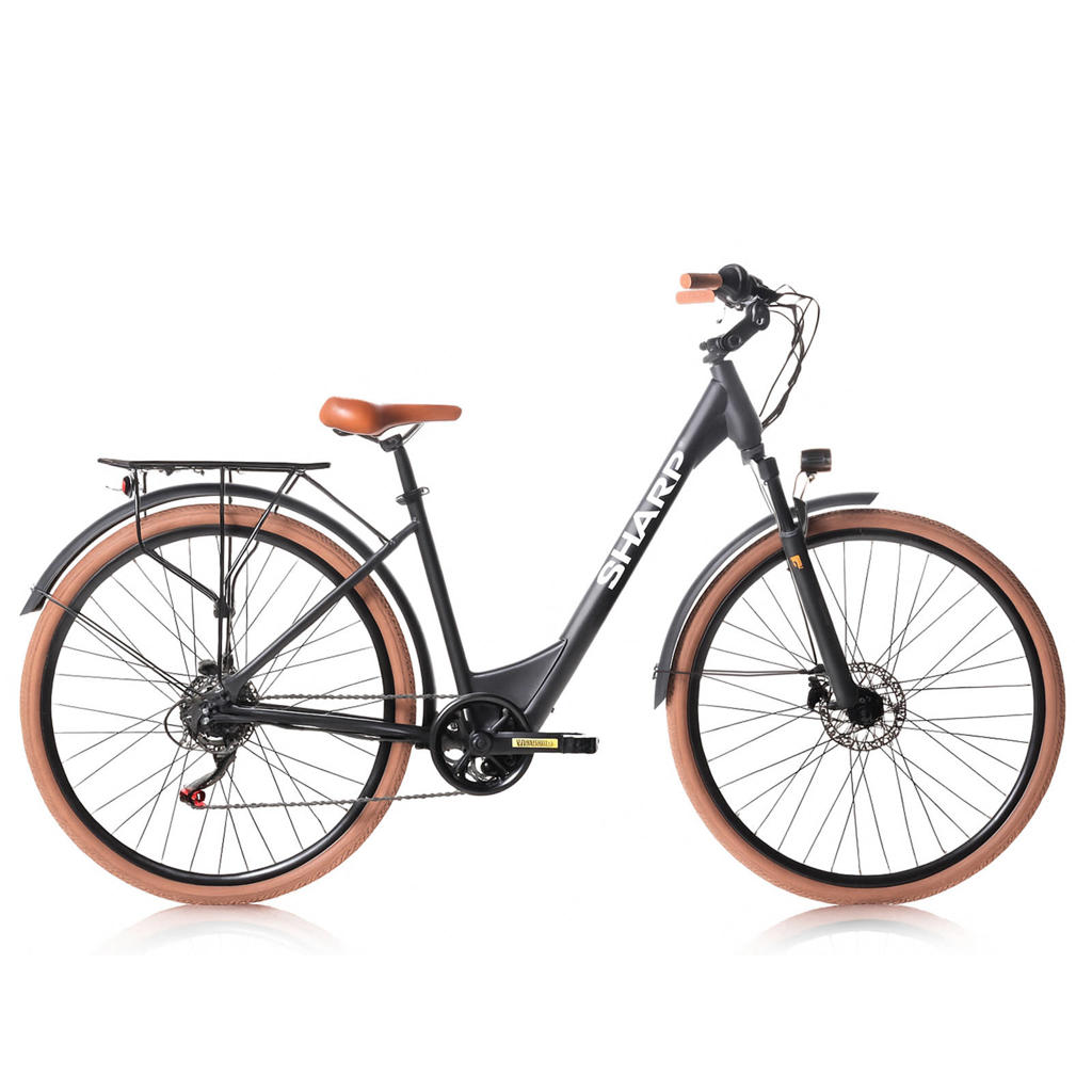 Sharp elektrische dames stadsfiets met lage instap