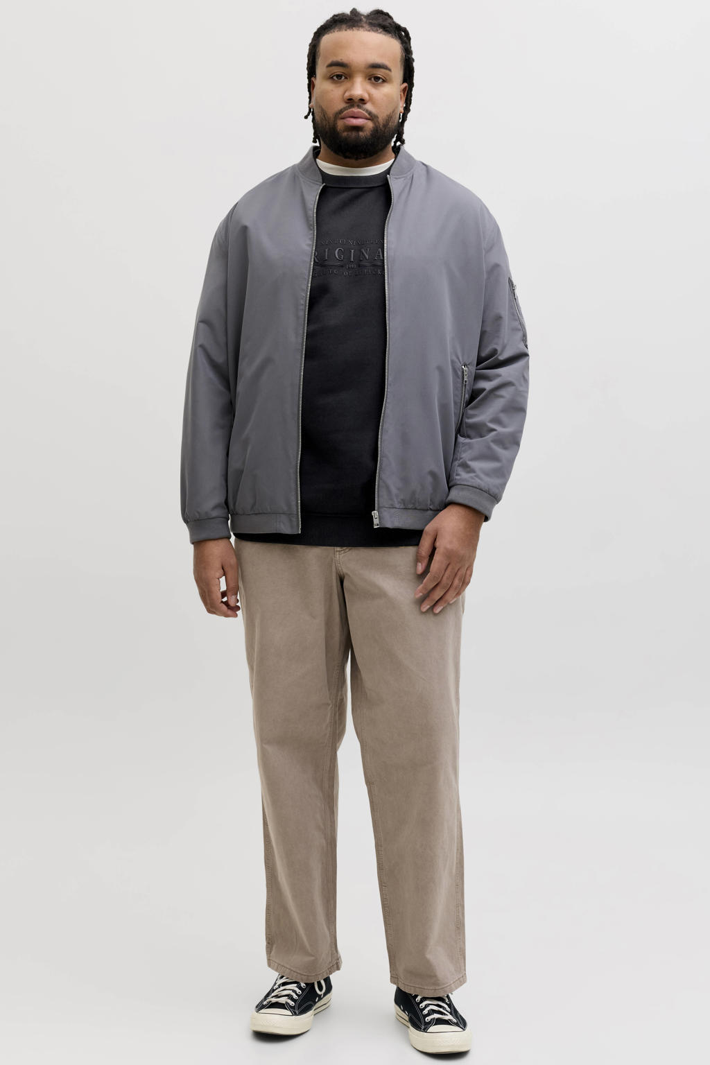 JACK & JONES PLUS SIZE sweater Plus Size zwart