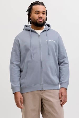 sweatvest Plus Size grijsblauw