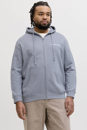 sweatvest Plus Size grijsblauw