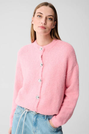 gebreid vest roze
