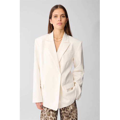 Shoeby oversized blazer ecru afbeelding