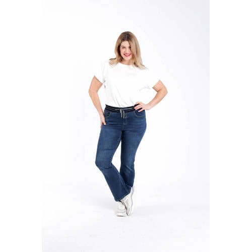 Paprika flared jeans dark blue denim afbeelding