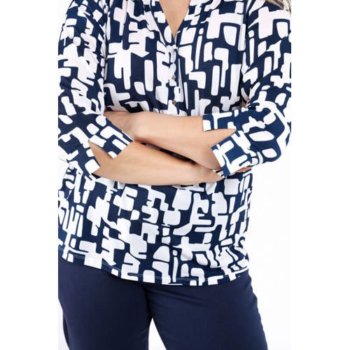 Paprika blousetop marineblauw afbeelding
