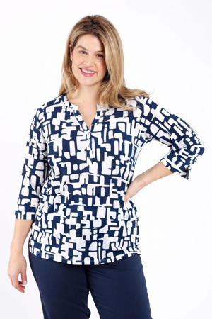 blousetop marineblauw