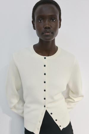 gebreid vest ecru