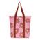 Protest shopper met bloemenprint roze