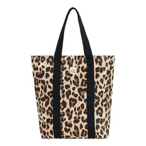 shopper met panterprint bruin