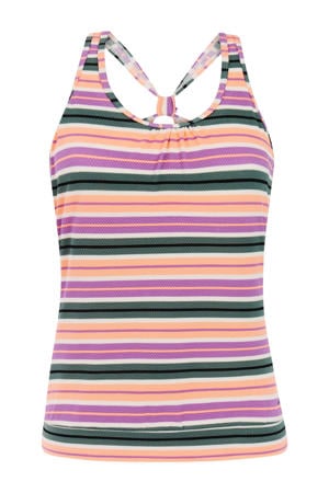 voorgevormde tankini bikinitop MIXZESTER roze/groen/wit