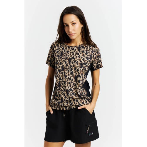 Protest T-shirt met dierenprint bruin afbeelding