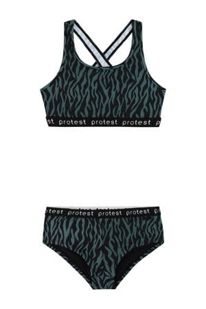 crop bikini PRTMONICAS JR groen/zwart
