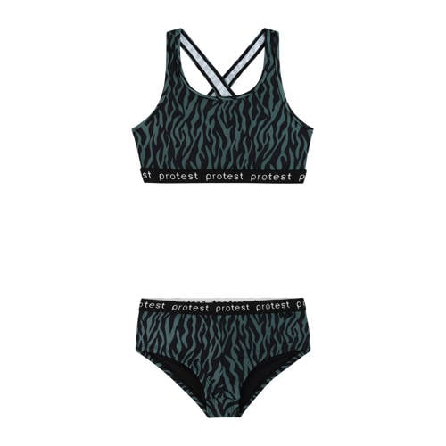 Protest crop bikini PRTMONICAS JR donkergroen/zwart afbeelding