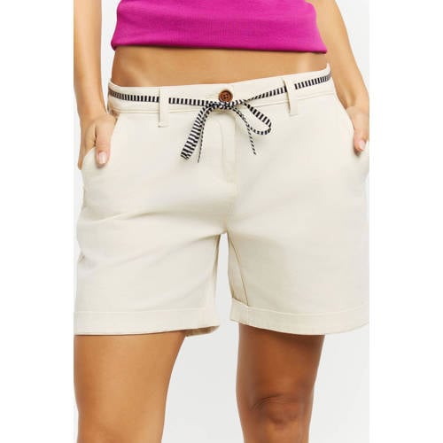 Protest slim regular waist chino short ecru afbeelding