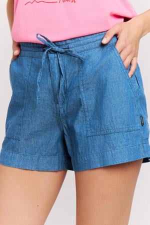 denim regular waist casual short medium blue denim