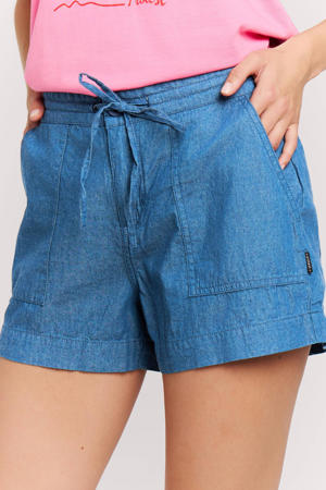 denim regular waist casual short medium blue denim