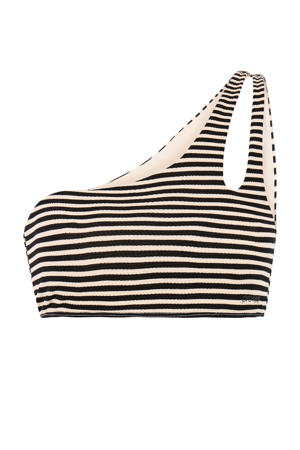voorgevormde one shoulder bikinitop MIXMARLEE zwart/ecru