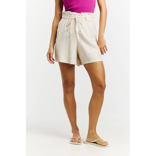 Protest baggy high waist casual short ecru afbeelding