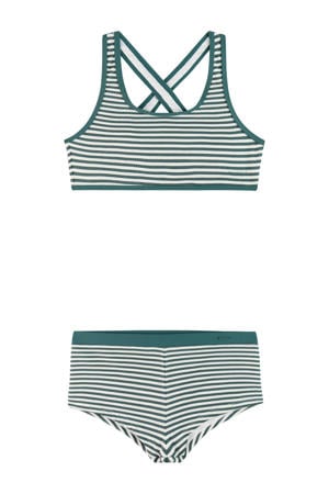 crop bikini PRTNINJA JR groen/wit