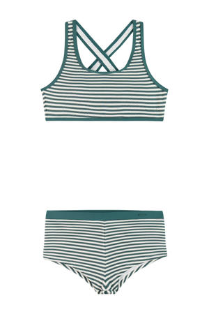 crop bikini PRTNINJA JR groen/wit