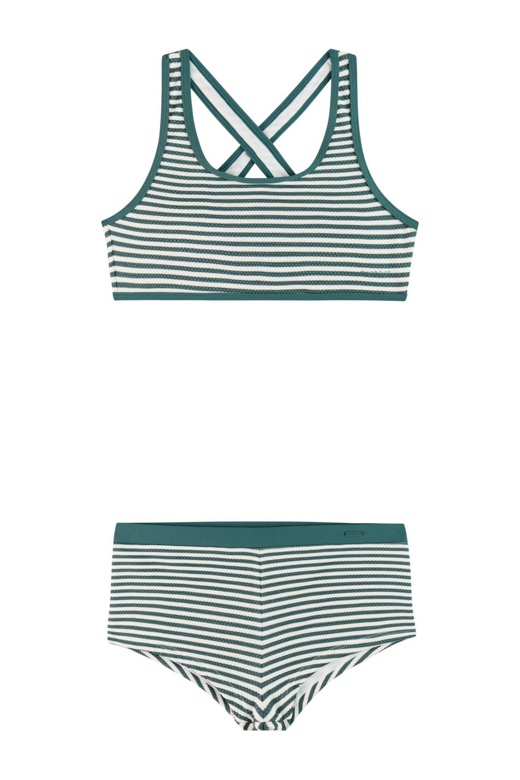 Protest crop bikini PRTNINJA JR groen/wit