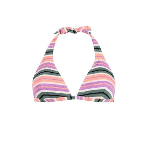 Protest voorgevormde halter bikinitop MIXJANEIRI roze/groen/wit afbeelding
