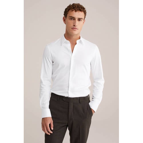 WE Fashion Tall fit slim overhemd wit afbeelding