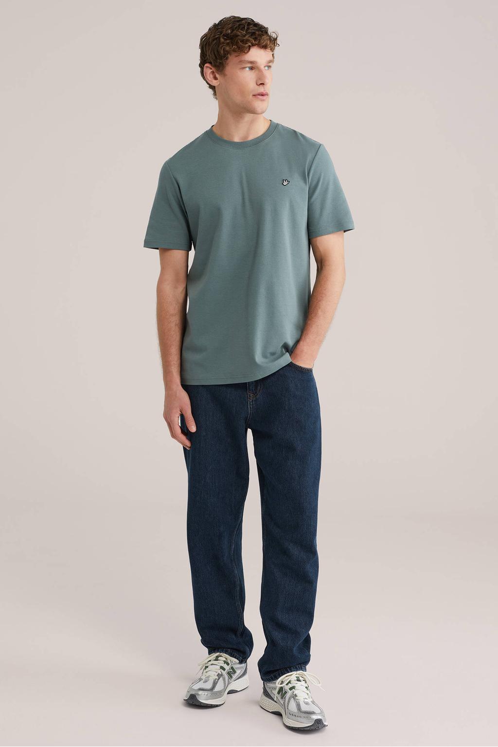 WE Fashion regular T-shirt groen
