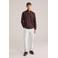 WE Fashion regular casual overhemd donkerbruin