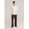WE Fashion regular casual overhemd met krijtstreep wit