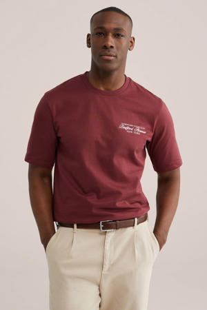 relaxed T-shirt donkerrood