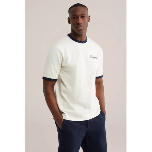 WE Fashion relaxed T-shirt ecru afbeelding