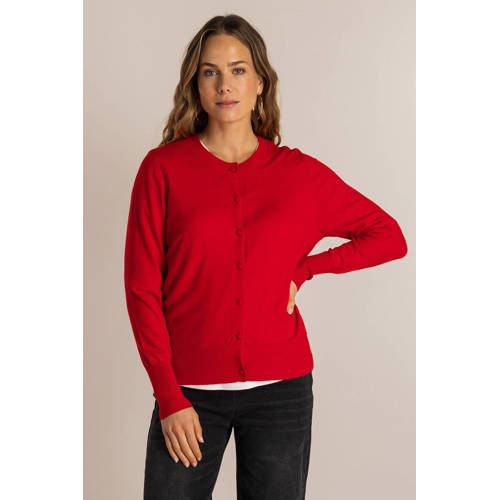 Ivy Beau gebreid vest rood afbeelding
