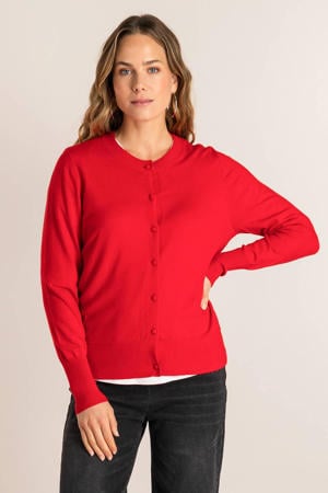 gebreid vest rood