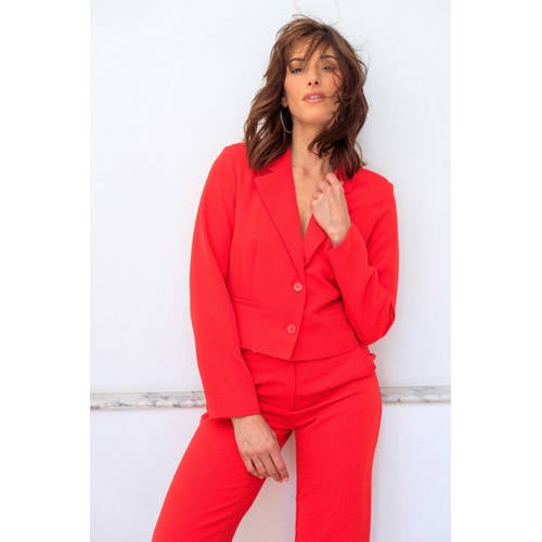 Ivy Beau cropped blazer rood afbeelding