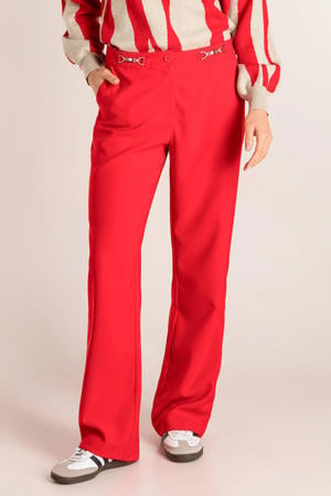 wide leg broek rood