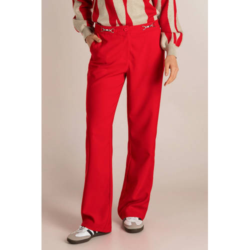 Ivy Beau wide leg high waist capri rood afbeelding
